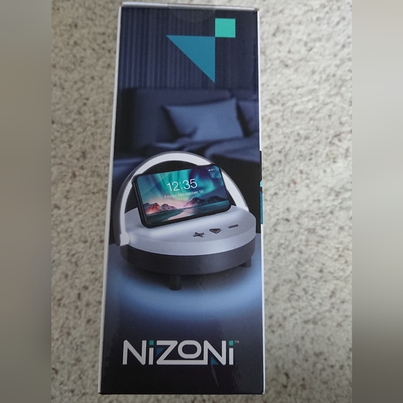 BRAND NEW NIB NiZoni LED DOME LAMP w/wireless Phone Charger & HD Audio Speaker - Picture 5 of 8